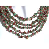 Smaragd-Rubin Splitterkette / Splitterhalskette -...