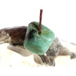 Smaragd Trommelstein gebohrt (Beryll) - Rarit�t - ca. 1,8 cm x 1,7 cm x 1 cm
