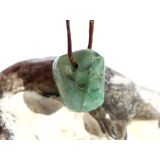 Smaragd Trommelstein gebohrt (Beryll) - Rarität - ca. 1,8 cm x 1,7 cm x 1 cm
