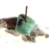 Smaragd Trommelstein gebohrt (Beryll) - Rarität - ca. 1,8 cm x 1,7 cm x 1 cm