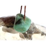 Smaragd Trommelstein gebohrt (Beryll) - Rarität - ca. 1,8 cm x 1,7 cm x 1 cm