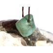 Smaragd Trommelstein gebohrt (Beryll) - Rarität - ca. 1,8 cm x 1,7 cm x 1 cm