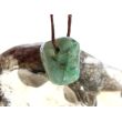 Smaragd Trommelstein gebohrt (Beryll) - Rarität - ca. 1,8 cm x 1,7 cm x 1 cm