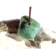 Smaragd Trommelstein gebohrt (Beryll) - Rarität - ca. 1,8 cm x 1,7 cm x 1 cm