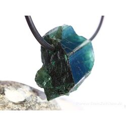 Turmalin polychrom grn-blau (Verdelith-Indigolith) Kristall Spitze / Rohsteinform gebohrt - Sonderqualitt - Raritt - ca. 2,1 cm x 1,8 cm x 1,3 cm