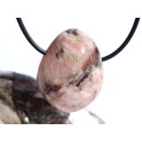 Erdbeerquarz Trommelstein gebohrt - Sonderqualität - ca. 3 cm x 2,3 cm x 1,9 cm