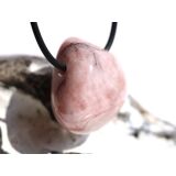 Erdbeerquarz Trommelstein gebohrt - schöne...