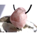 Erdbeerquarz Trommelstein gebohrt - schöne Qualität - ca. 3 cm x 2,4 cm x 1,8 cm (GKS)