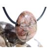 Erdbeerquarz Trommelstein gebohrt - Sonderqualität - ca. 2,7 cm x 2,2 cm x 1,4 cm