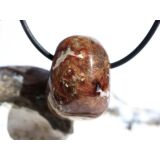 Hessonit (Granat) Trommelstein gebohrt - Rarität -...