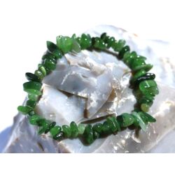 Nephrit-Jade Splitterarmband - AA-Sonderqualität - ca. 5 - 15 mm - ca. 18 cm