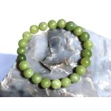 Nephrit-Jade Armband / Kugelarmband Kugeln 8 mm -...