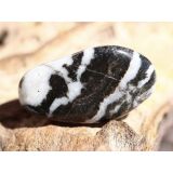 Zebra-Marmor Trommelstein (Dolomit-Marmor / Marmor) - schöne Qualität - ca. 2,9 cm x 1,6 cm x 1,2 cm (GKS)