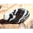 Zebra-Marmor Trommelstein (Dolomit-Marmor / Marmor) - schöne Qualität - ca. 2,9 cm x 1,6 cm x 1,2 cm (GKS)