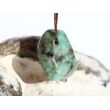Smaragd Schmuckstein / Trommelstein gebohrt (Beryll) - Rarität - ca. 2,4 cm x 1,7 cm x 1,3 cm