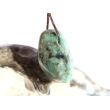 Smaragd Schmuckstein / Trommelstein gebohrt (Beryll) - Rarität - ca. 2,4 cm x 1,7 cm x 1,3 cm