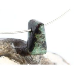 Smaragd Schmuckstein gebohrt (Beryll) - Rarit�t - ca. 2 cm x 1,3 cm x 1,3 cm