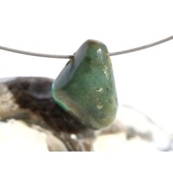 Smaragd Schmuckstein / Trommelstein gebohrt (Beryll) - Rarit�t - ca. 2,2 cm x 1,6 cm x 0,9 cm