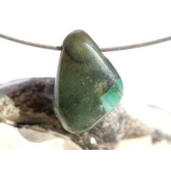 Smaragd Schmuckstein / Trommelstein gebohrt (Beryll) - Rarit�t - ca. 2,2 cm x 1,6 cm x 0,9 cm