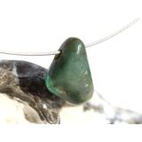 Smaragd Schmuckstein / Trommelstein gebohrt (Beryll) - Rarität - ca. 2,2 cm x 1,6 cm x 0,9 cm
