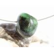 Smaragd Trommelstein gebohrt (Beryll) - Rarität - ca. 1,7 cm x 1,5 cm x 1,1 cm