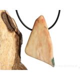 Rosenlaui-Marmor XXXL Schmuckstein / Scheibenstein gebohrt - AA-Sonderqualität - Handarbeit - Rarität - ca. 5,5 cm x 2,9 cm x 1 cm