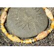Lace-Achat / Calcit orange (Orangencalcit) - Halskette / Edelsteinkette 925iger Silber - Sonderqualität - ca. 54 cm (GKS)