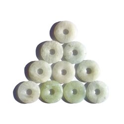Aquamarin natur (Beryll) Donut Edelstein 20 mm (3-4 mm stark)
