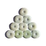 Aquamarin natur (Beryll) Donut Edelstein 20 mm (3-4 mm...