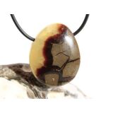 Septarie XL Schmuckstein Cabochon / Trommelstein gebohrt...