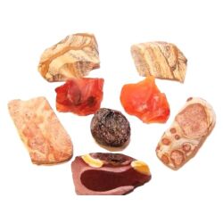 "Durchhaltevermögen und Lebensfreude" Wassersteine-Set - Rarität - Sonderqualität - ca. 100 g im Natur-Baumwollbeutel (GKS)