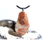 Sonnenstein XL Rohstein Anhänger Silberöse - Sonderqualität - ca. 4,2 cm x 2,6 cm x 1,9 cm