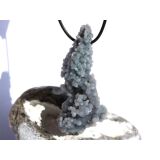 Traubenachat (Traubenchalcedon / Grape Agate) XXXL Rohsteinform gebohrt - Sonderqualität - Rarität - ca. 7 cm x 3,4 cm x 2,8 cm
