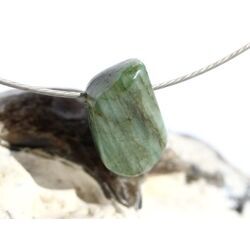 Smaragd Schmuckstein / Trommelstein gebohrt (Beryll) - Rarit�t - ca. 2 cm x 1,2 cm x 1 cm