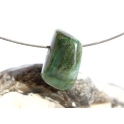 Smaragd Schmuckstein / Trommelstein gebohrt (Beryll) - Rarit�t - ca. 2 cm x 1,2 cm x 1 cm