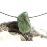 Smaragd Schmuckstein / Trommelstein gebohrt (Beryll) -...