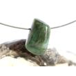 Smaragd Schmuckstein / Trommelstein gebohrt (Beryll) - Rarität - ca. 2 cm x 1,2 cm x 1 cm