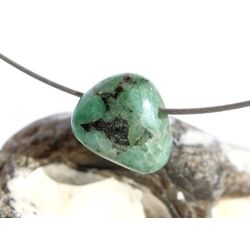 Smaragd Trommelstein gebohrt (Beryll) - Rarit�t - ca. 1,6...