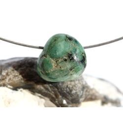 Smaragd Trommelstein gebohrt (Beryll) - Rarit�t - ca. 1,6 cm x 1,7 cm x 1,2 cm