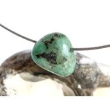 Smaragd Trommelstein gebohrt (Beryll) - Rarit�t - ca. 1,6...