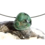Smaragd Trommelstein gebohrt (Beryll) - Rarität - ca. 1,6 cm x 1,7 cm x 1,2 cm