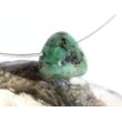 Smaragd Trommelstein gebohrt (Beryll) - Rarität - ca. 1,6 cm x 1,7 cm x 1,2 cm