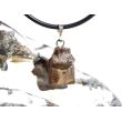 Staurolith (Kreuzstein) Rohstein Anänger - 925iger Silberöse Schmuckdose - Rarität - ca. 2,5 cm x 1,2 cm x 1,2 cm
