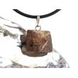 Staurolith (Kreuzstein) Rohstein Anhänger - 925iger Silberöse Schmuckdose - Rarität - ca. 2,1 cm x 1,5 cm x 1,3 cm