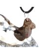 Staurolith (Kreuzstein) Rohstein Anhänger - 925iger Silberöse Schmuckdose - Rarität - ca. 2,1 cm x 1,5 cm x 1,3 cm