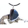 Silizium (Silicium) Trommelstein Anhänger Silberöse - Sonderqualität - Rarität - ca. 3,5 cm x 2,1 cm x 0,9 cm