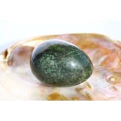 Silberaugen-Serpentin - Edelstein-Ei - ca. 5,1 cm