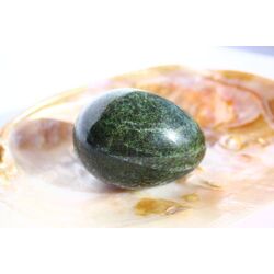 Silberaugen-Serpentin - Edelstein-Ei - ca. 5,1 cm