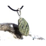 Silberaugen-Serpentin Trommelstein - Anhänger...