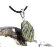 Silberaugen-Serpentin Trommelstein - Anhänger Silberöse Schmuckdose - ca. 3,6 cm x 1,8 cm x 0,9 cm